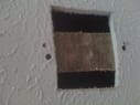 Strapped backing drywall patch without drywall