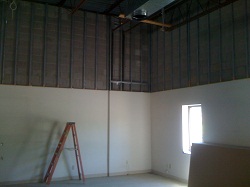 Ultralight drywall from ten feet to twenty feet